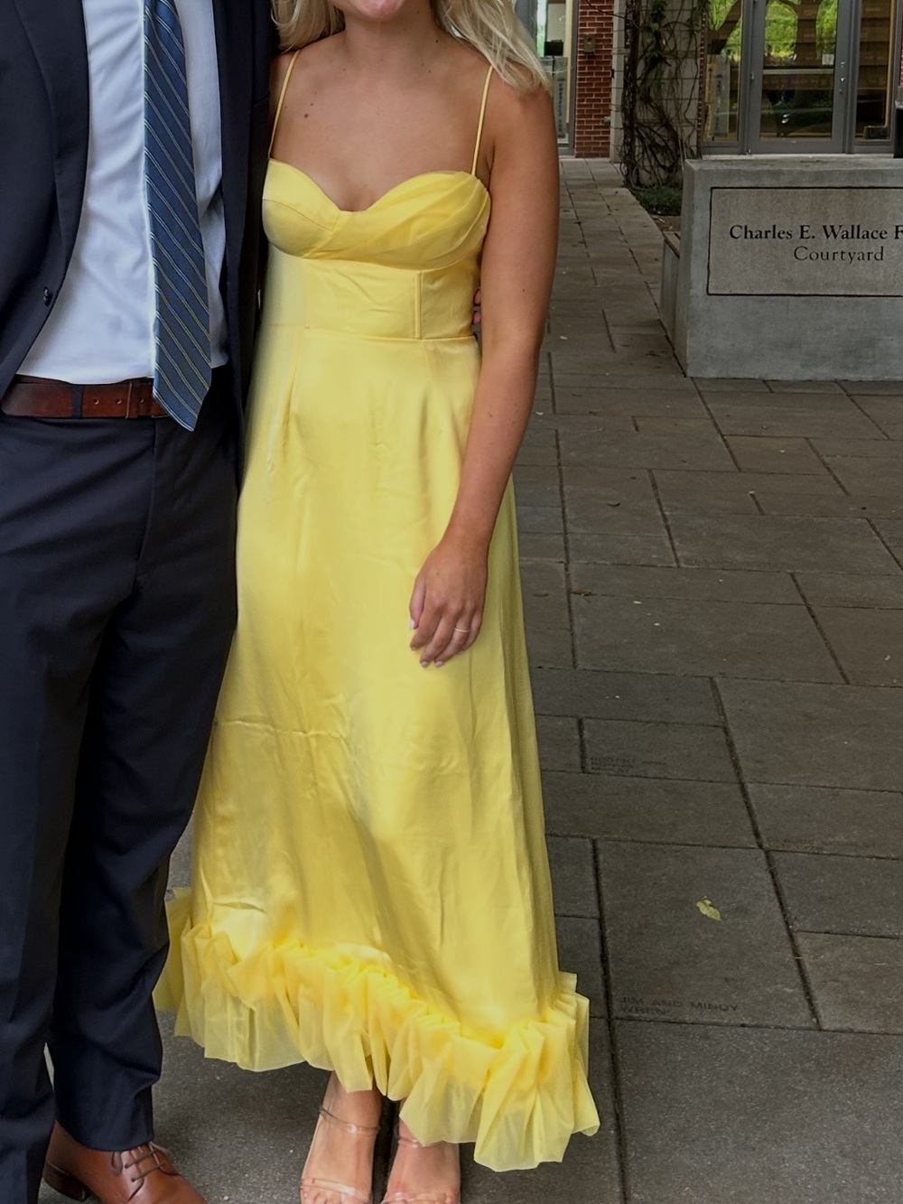 Yellow Spaghetti Strap Maxi Dress